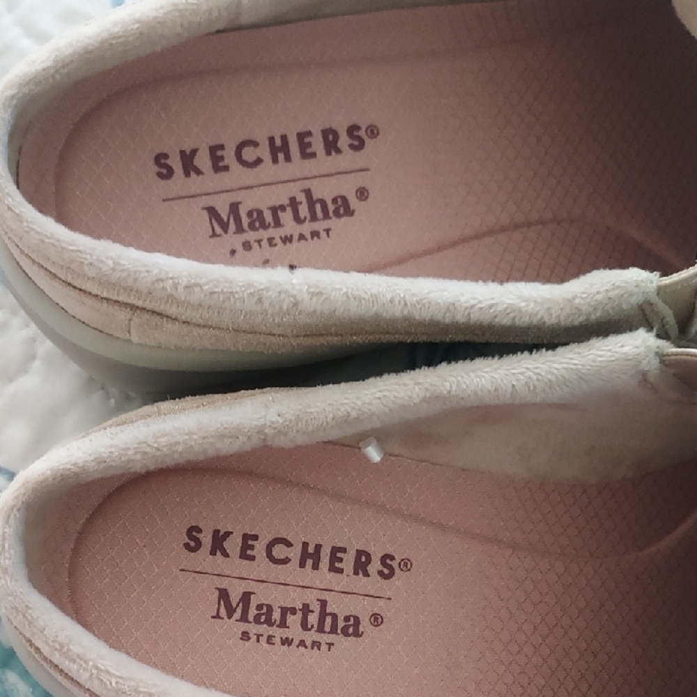 Skechers Women's Cream Slip-On Sneakers